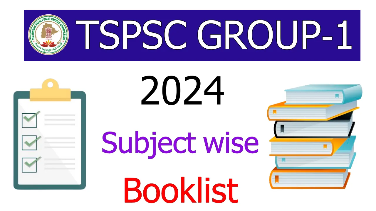TSPSC Group 1 2024 Subject Wise Booklist